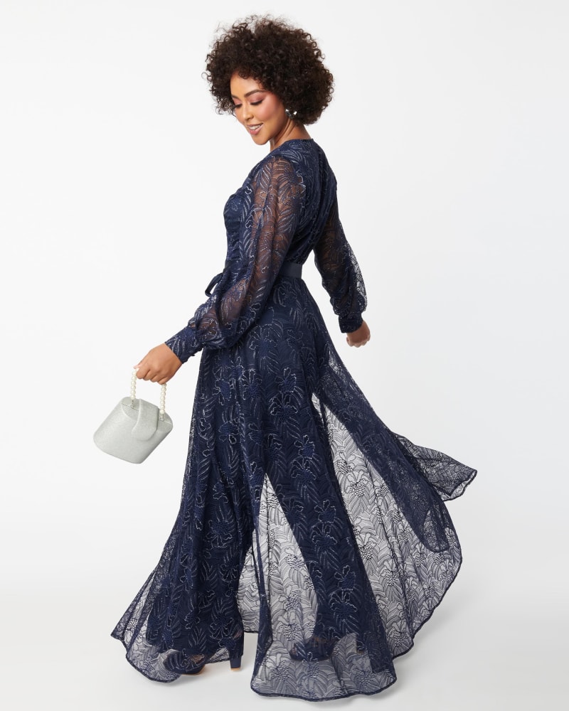 Navy blue lace jumpsuit top